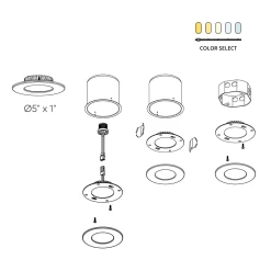 Alter Series 4IN Color Select Retrofit Recessed Panel Light