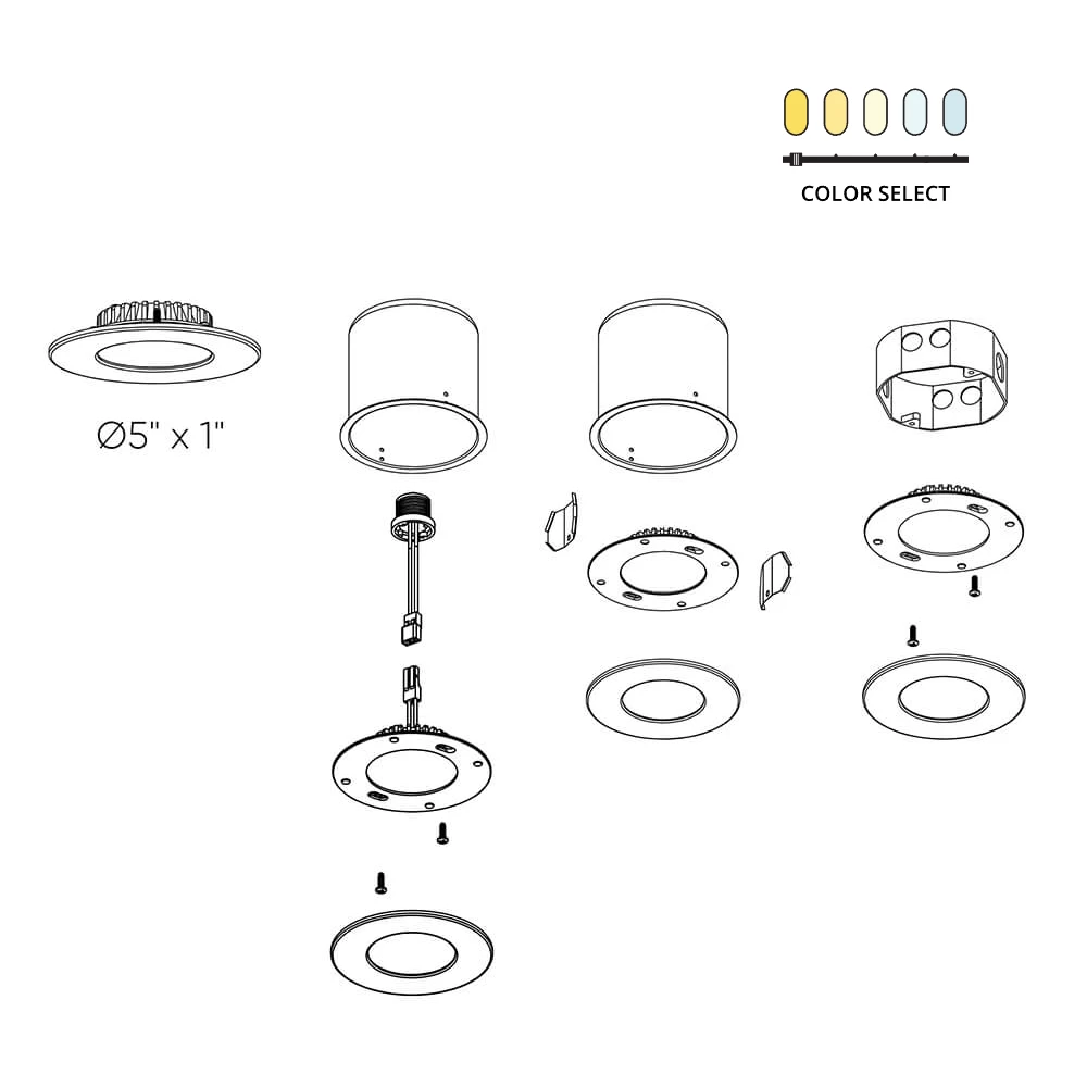Alter Series 4IN Color Select Retrofit Recessed Panel Light