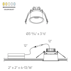 RGM 2IN RD Color Select Adjustable Gimbal Trim / Housing