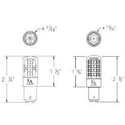 BA15D Bayonet Base 4.5W 120V 2700K 90CRI 2-Pack