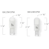 JCD G9 Loop-Pin Base Warm Dim 2.5W 120V 90CRI 2-PACK