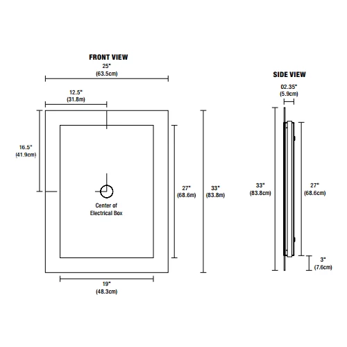 Sail Surface Mount LED Mirror