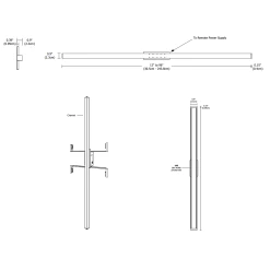 Twiggy D1 Warm Dim Bath Bar W/ 1 Inch Rectangle Canopy