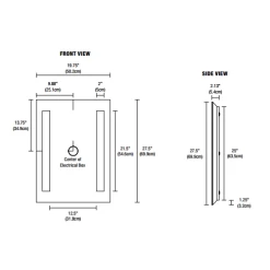 Twin Slim Surface Mount LED Mirror