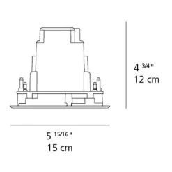 Artemide Ego 150 Flood Outdoor Square Ceiling Downlight