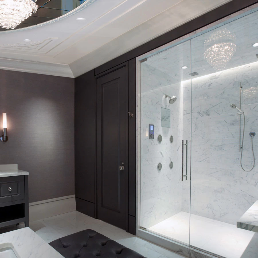 Element 3 Inch Round Flanged Flat Lensed Shower Trim - Image 2