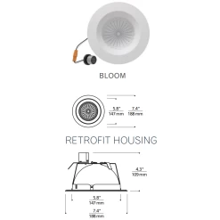 Reflections 6IN Bloom Retrofit Flanged Indirect Downlight