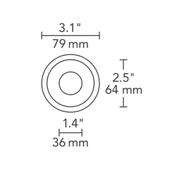 2 Inch Round Flanged Bevel Shower Trim