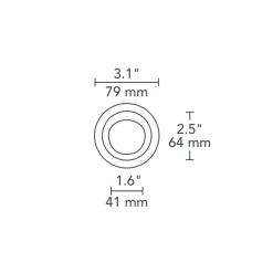 2 Inch Round Flanged Lensed Wall Wash Trim