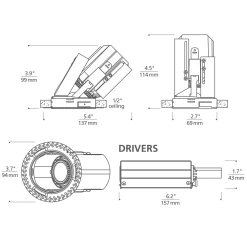 2IN RD Flangeless Adjustable Remodel Non-IC Housing