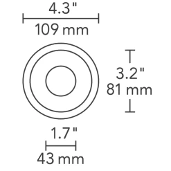 Element 3 Inch Round Flanged Bevel Lensed Shower Trim