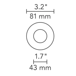 Element 3 Inch Round Flangeless Bevel Shower Trim