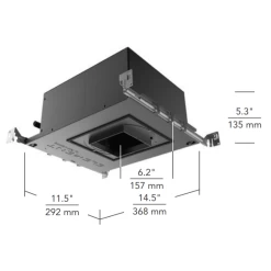 Element 4IN RD Flanged Wall Wash New Construction IC Housing