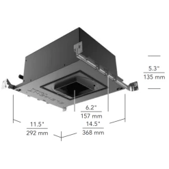 Element 4IN RD Flangeless Wall Wash IC Housing