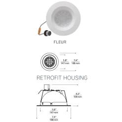 Reflections 6IN Fleur Retrofit Flanged Indirect Downlight