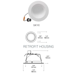 Reflections 6IN Skye Retrofit Flanged Indirect Downlight