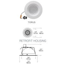 Reflections 6IN Torus Retrofit Flanged Indirect Downlight