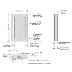 Ascension Lighted Mirror Cabinet