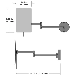 Contour Wall Mount Makeup Mirror