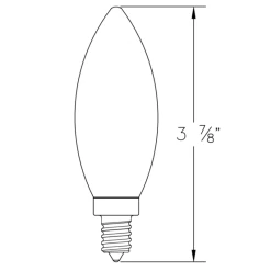 B10 Candelabra Base Filament 5W 120V 2700K 90CRI 2-Pack