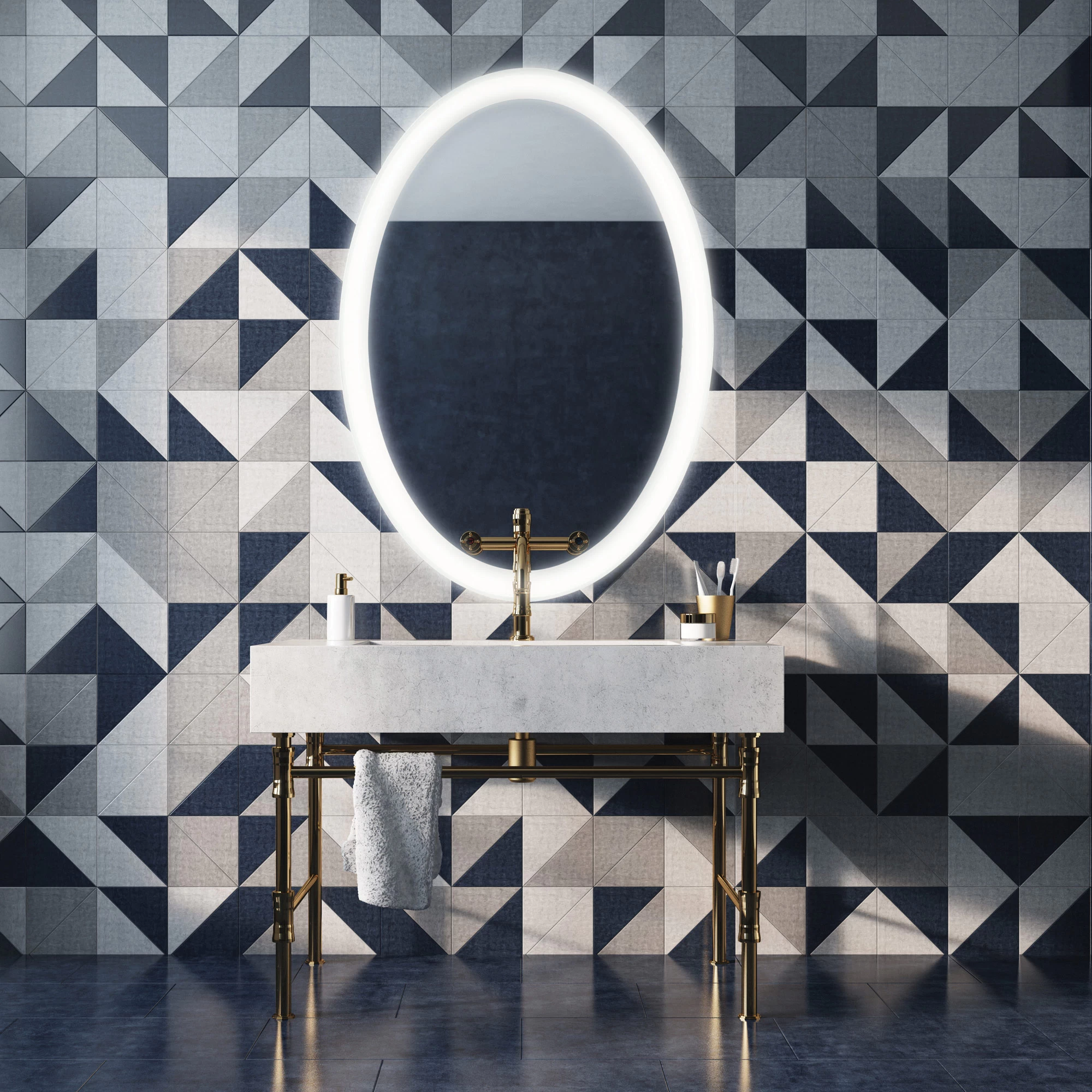 Odessa Oval Color Select LED Mirror - Image 3