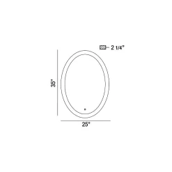 Odessa Oval Color Select LED Mirror