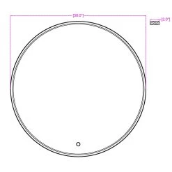 Cerissa Round Color Select LED Mirror