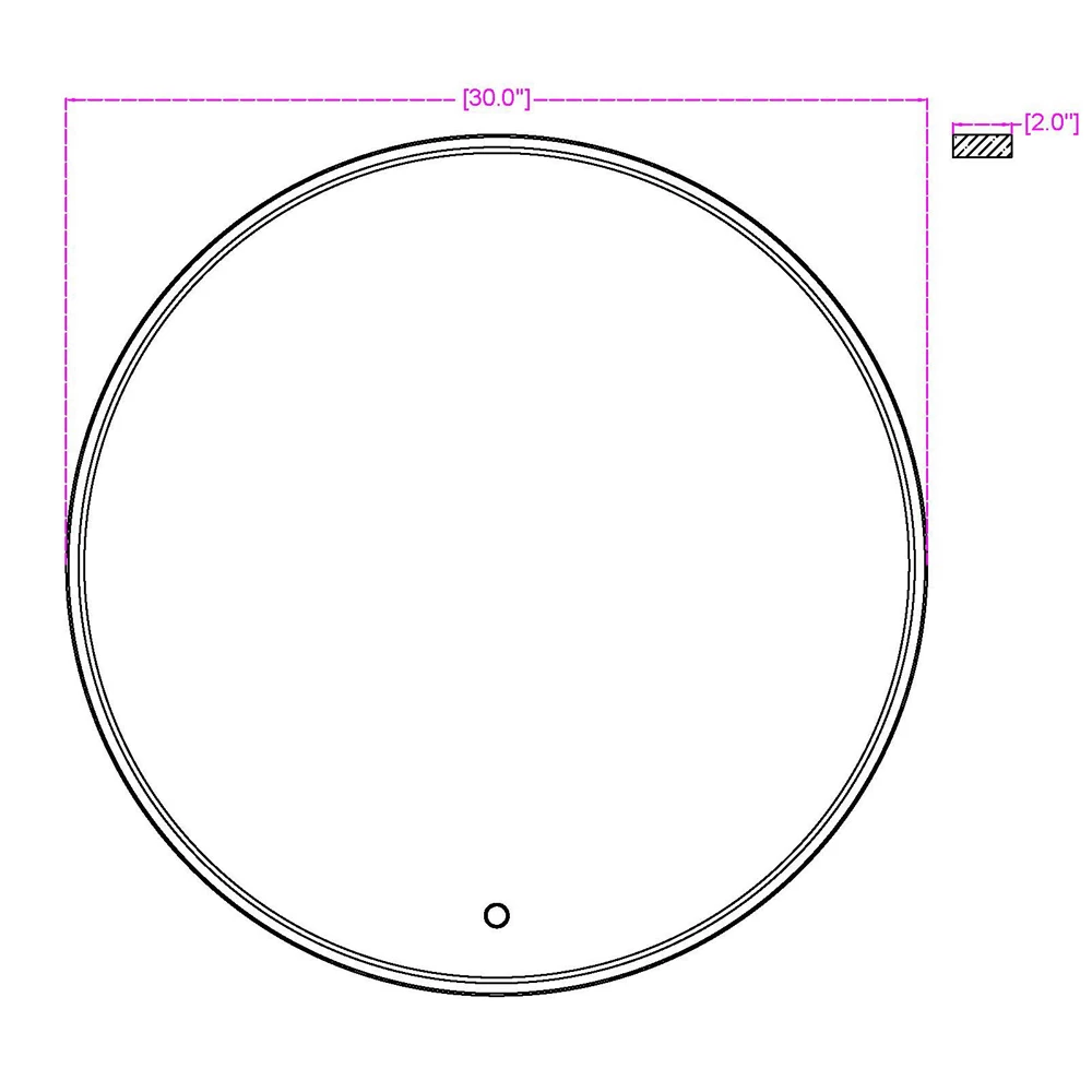Cerissa Round Color Select LED Mirror