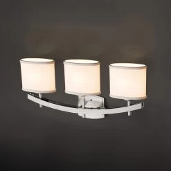 Textile Archway 3LT Bathroom Vanity Light