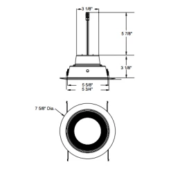 J6RL 6IN Retrofit Downlight Trim Insert