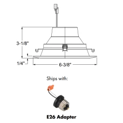 5RLDG4 5 Inch LED Retrofit Baffle Trim