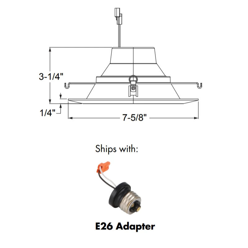 6RLDG4 6 Inch LED Retrofit Baffle Trim