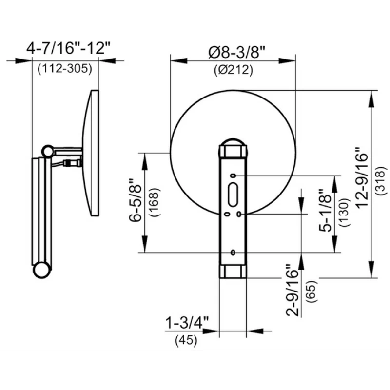 KEUCO Ilook Move 53 Round Cosmetic Mirror
