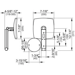 KEUCO Ilook Move 52 Square Cosmetic Mirror