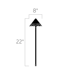 12V Cast Hammered Roof Path Light