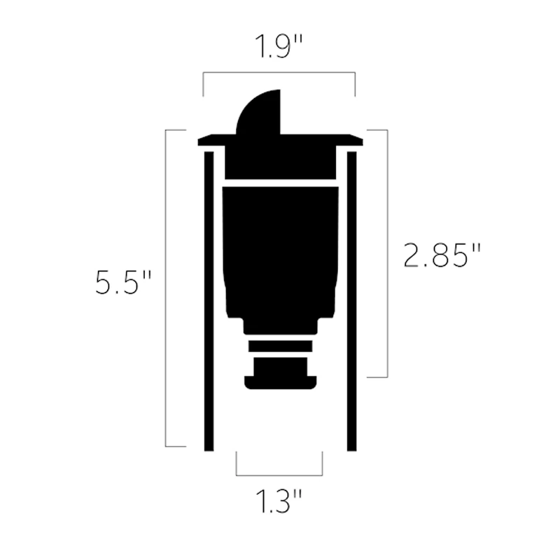 12V MR8 Recessed In-Ground Light With Cowl