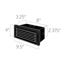 12V Louvered Brick Light