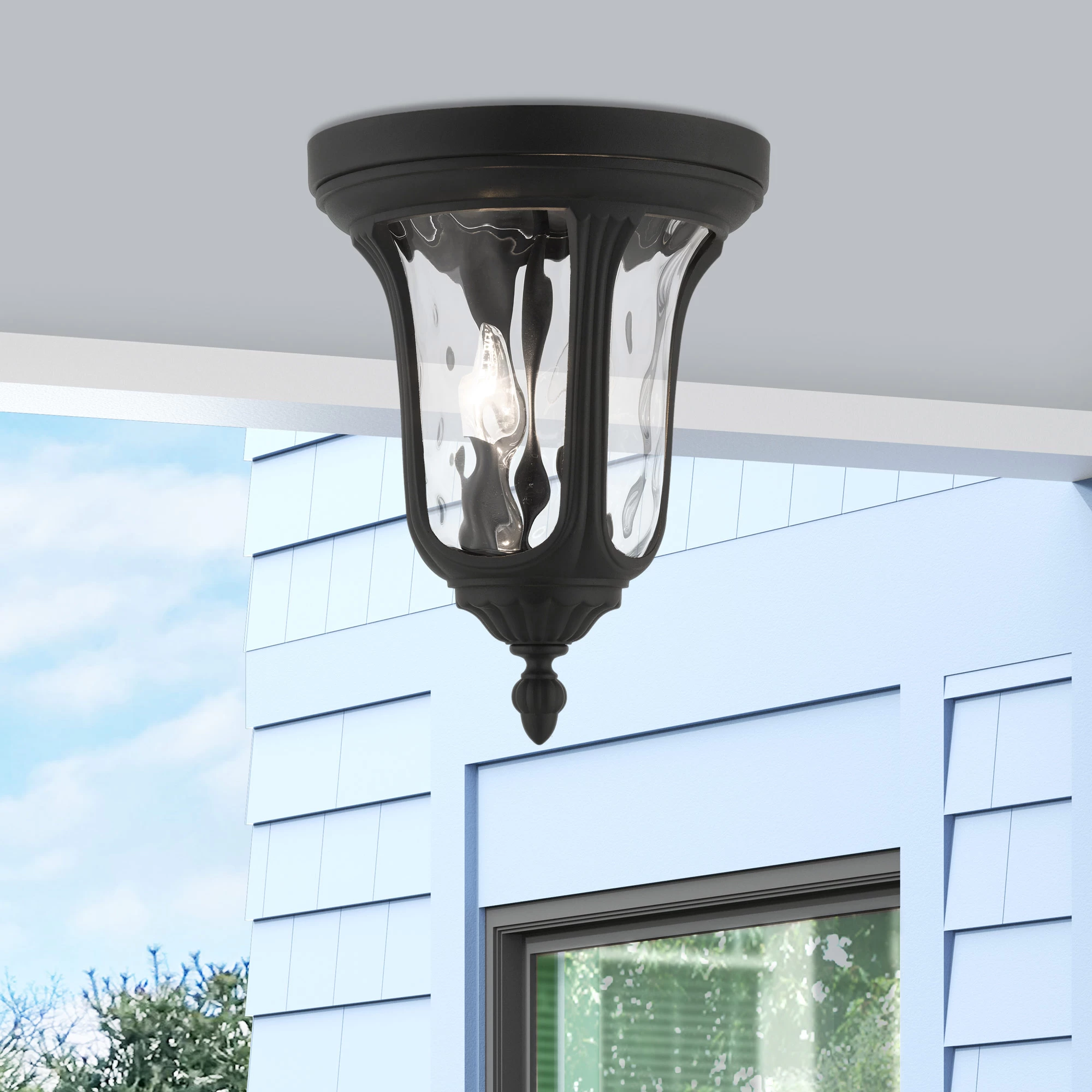Livex Lighting Oxford Outdoor Ceiling Light Fixture - Image 2