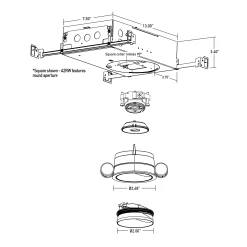 Atomos 2 Slim Round Wall Wash Trim / IC Airtight Housing