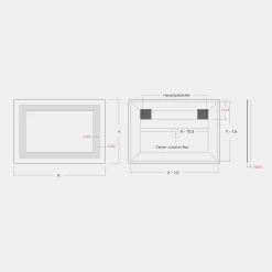 Classic L01B Horizontal Full Frame Inset LED Mirror