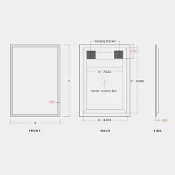 Classic L02I Vertical Full Frame Edge Indirect LED Mirror