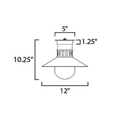 Admiralty Outdoor Semi Flush Ceiling Light