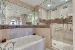 242 Series 6 Inch Frosted/Clear Lensed Shower Trim