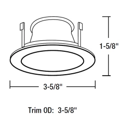 NL Series 3IN Frosted Flat Lens Trim With Reflector