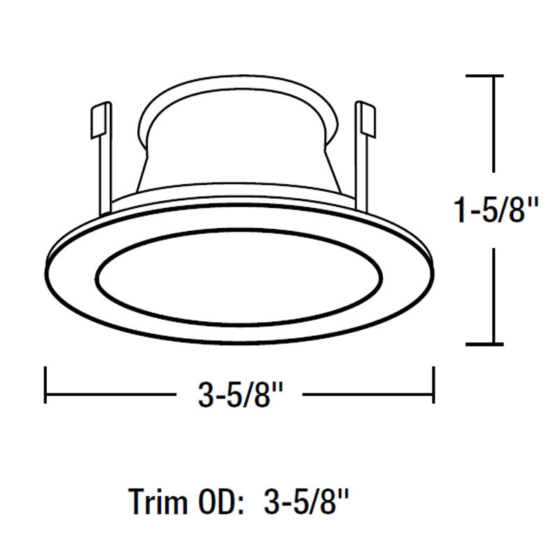 NL Series 3IN Frosted Flat Lens Trim With Reflector