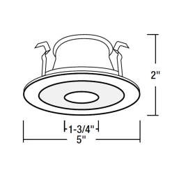 NL Series 4IN RD Flat Frost/Clear Lens Trim