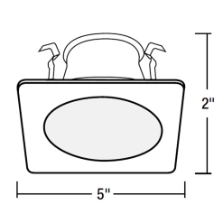 NL Series 4IN SQ Frosted Flat Lens Trim