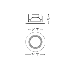 Onyx 5/6IN RD Retrofit Baffle Downlight