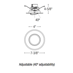 Onyx 5/6IN RD Retrofit Adjustable Reflector Downlight
