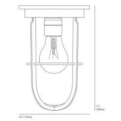 Ships Companionway Outdoor Ceiling Flush Light